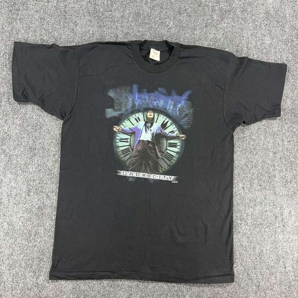 Vintage Dark City Tennessee River‎ Shirt Mens XL Black Movie Graphic 90s USA